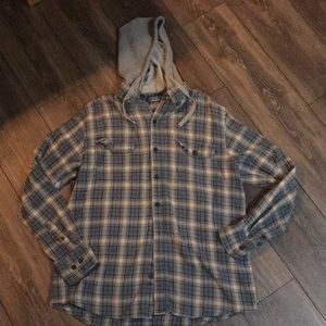 90’s style hooded flannel